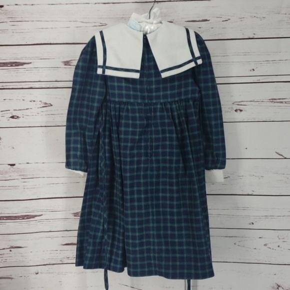 The Children’s Hour Jon Briggs Plaid Peasant Dress Size 5 Made in USA - Picture 2 of 8